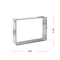 Rectangle Cookie Cutter 3 in by 4 in, CookieCutter.com, Tin Plated Steel, Handmade in the USA